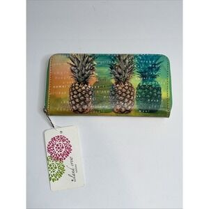 Island Crew Hawaii Women's Green Pineapple Wallet NWT